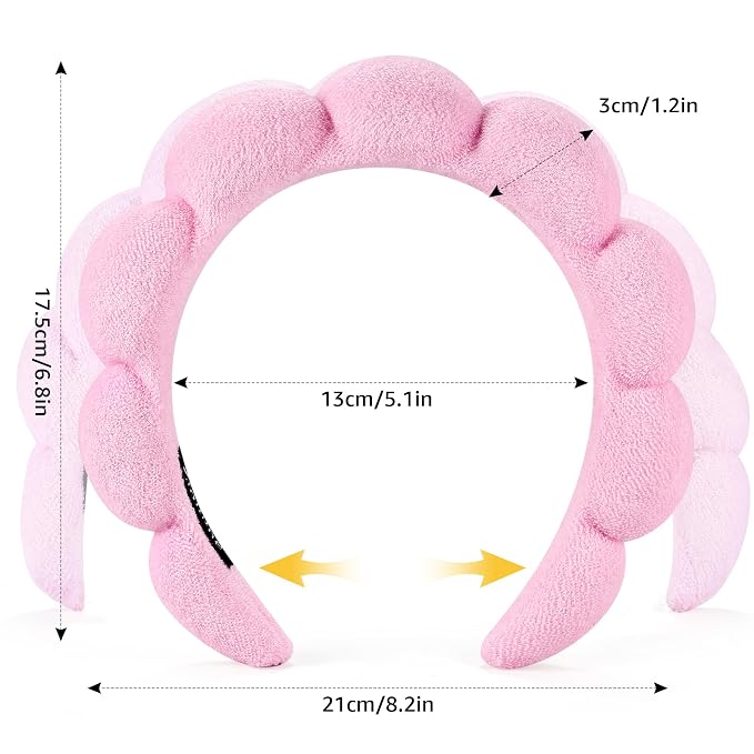 Ztomine Spa Headbands for Washing Face or Facial, Terry Cloth Headband Wash - Image 2