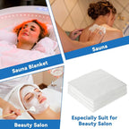 Teling 60 Pcs 60 Pcs Disposable Sauna Blanket Liners, 47x83 Inch Plastic Sheets - Image 4