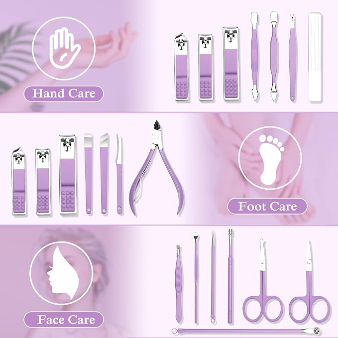 Manicure Set Professional Manicure Pedicure Kit Tools Travel Nail Care Kit - Image 2