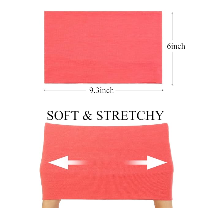 Huachi Wide Headbands for Women Non Slip Thick Womens Headbands Boho Elastic - Image 4