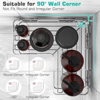 YASONIC Corner Adhesive Shower Caddy, - Image 6