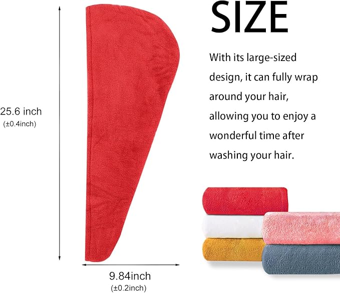 Microfiber Hair Drying Towel Wrap - Image 3