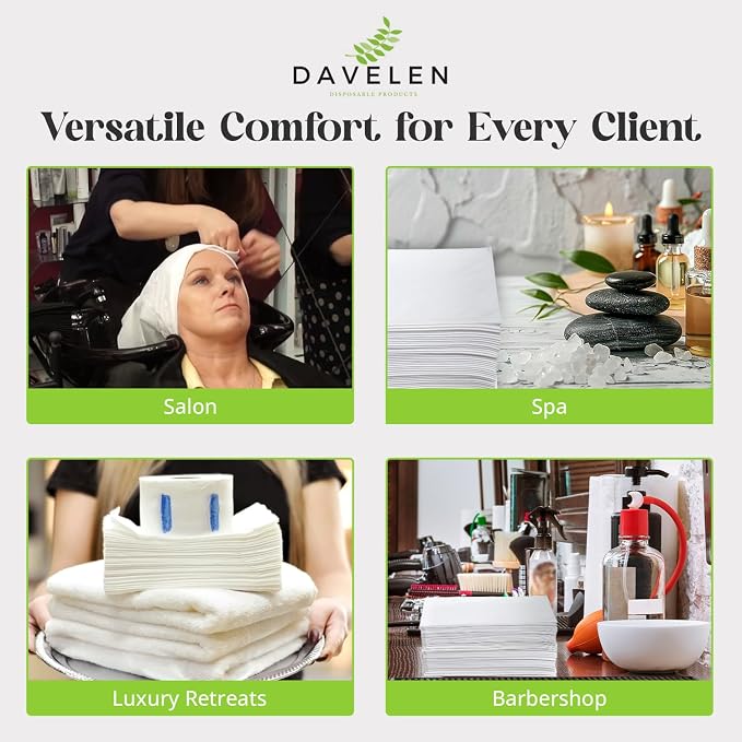 DAVELEN Disposable Large Luxury Towels Spa and Salon Quality Softness - Image 7
