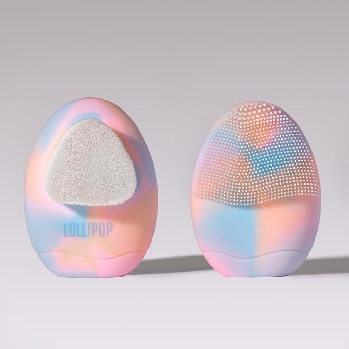 LOLLIPOP Dual-Sided Facial Cleansing Brush | Palm Size Silicone Face Exfoliator by Lollipop