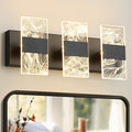 Modern LED Bathroom Light Fixtures Dimmable 3-Light Black Vanity Light by NADOSAHomeLighting