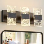 Modern LED Bathroom Light Fixtures Dimmable 3-Light Black Vanity Light by NADOSAHomeLighting