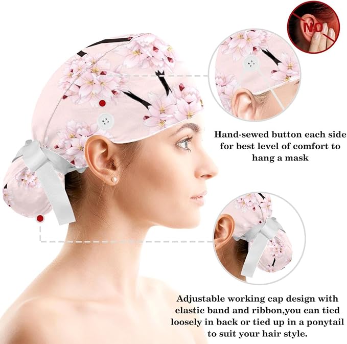 Ethnic Aztec Pattern Adjustable Scrub Cap Hat - Image 3