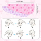 Microfiber Hair Towel Wrap for Kids 2 Pack Quick Drying Hair Towels - Image 7