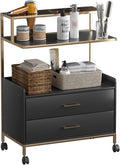 Salon Rolling Trolley with Lockable Wheels Storage Drawers Tool Organizer by Waktavel