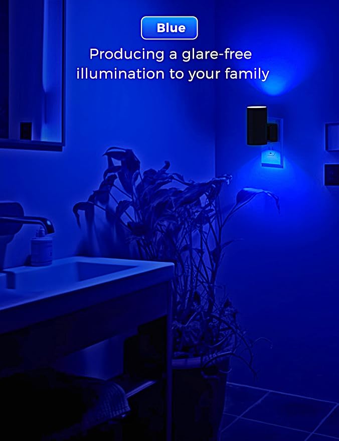 L LOHAS LED Blue Night Light, Night Lights Plug into Wall, Dimmable Nightlight - Image 4