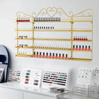 DouSeiAi 5-Tier Wall Mounted Nail Polish Storage Rack, Metal Cosmetic Organizer - Image 4