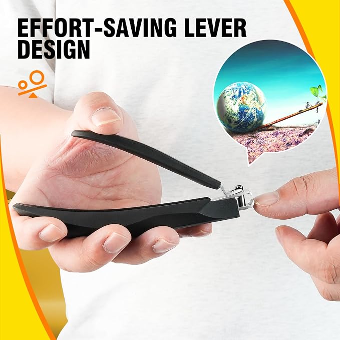 Nail Clippers for Men with Catcher, Anti Splash Self-Collecting Finger Nail - Image 3