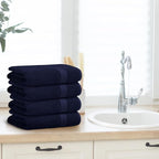 Avalon Towels Navy Blue Bath Towels Set of 4 pcs, 100% Cotton Towel Absorbent - Image 5