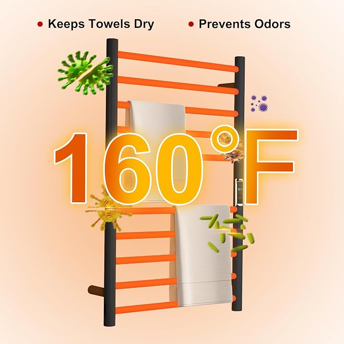 Heated Towel Racks for Bathroom, Wall Mounted Electric Towel Warmer Racks - Image 3