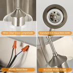 4-Light Brushed Nickel Vanity Light - Image 7