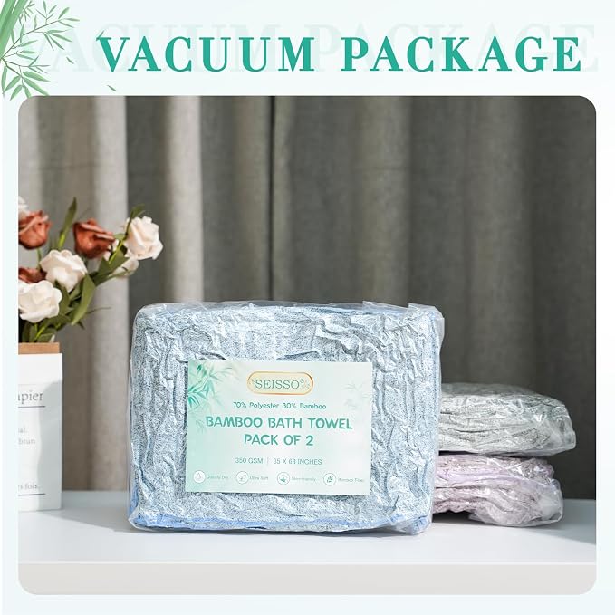 SEISSO Bath Towels, Extra Absorbent & Quick Drying Towels - Image 7
