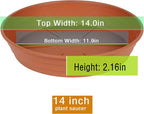 LWALRS Plant Saucer 14 Inch 2 Pack 6 8 10 12 14 16 18 20 25, Plastic Plant Trays - Image 2