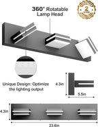 VOLISUN Modern Bathroom Vanity Light Fixtures, Matte Black LED Bathroom - Image 4