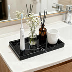 Pure Natural Marble Tray for Bathroom, Sink. Cosmetics, toiletries, etc. can be - Image 5