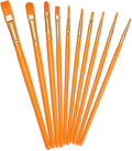 BOSOBO Paint Brushes Set, 10 Pieces Round Pointed Tip Paintbrushes Nylon Hair by ArtistPaintBrushesSet