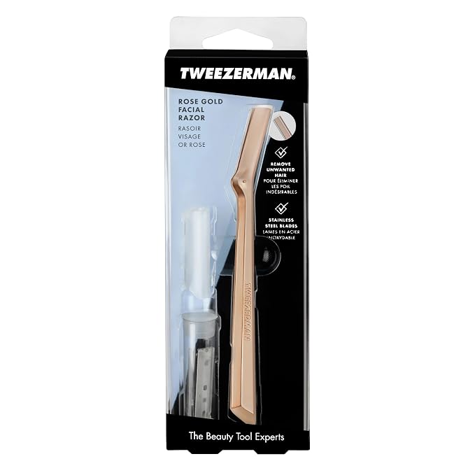 Tweezerman Rose Gold Facial Razor - Image 9