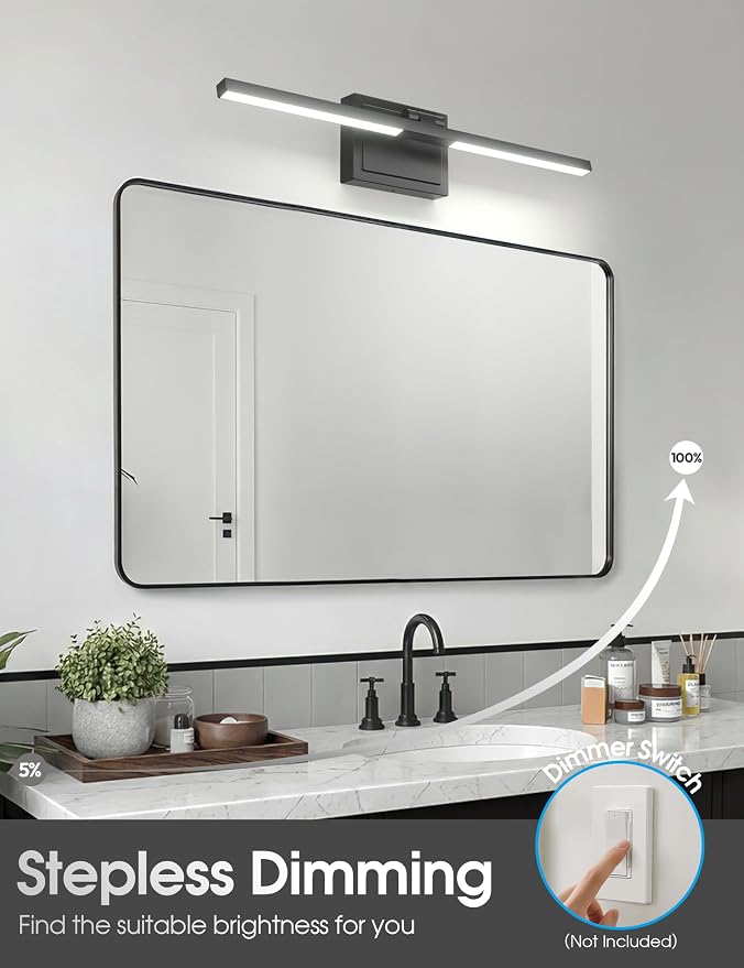 VOLISUN Bathroom Vanity Light 24 inch, 5CCT Dimmable, 24W LED Bathroom Light - Image 4