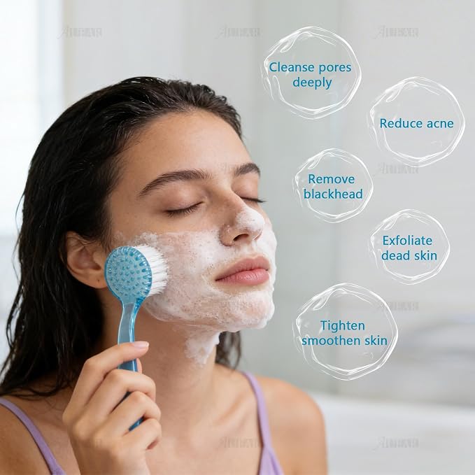AUEAR, 4 Pack Face Brush for Cleansing and Facial Cleaning - Image 3