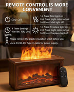 Essential Oil Diffuser, 7-Color Fireplace Fire Flame Aromatherapy Humidifier - Image 6
