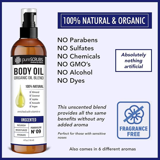 pureSCRUBS Ultra Moisturizing Unscented Body Oil Spray - Image 5