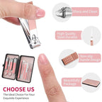 ZIZZON Travel Mini Manicure Set Nail Clipper Set 10 in 1 Stainless Steel - Image 3