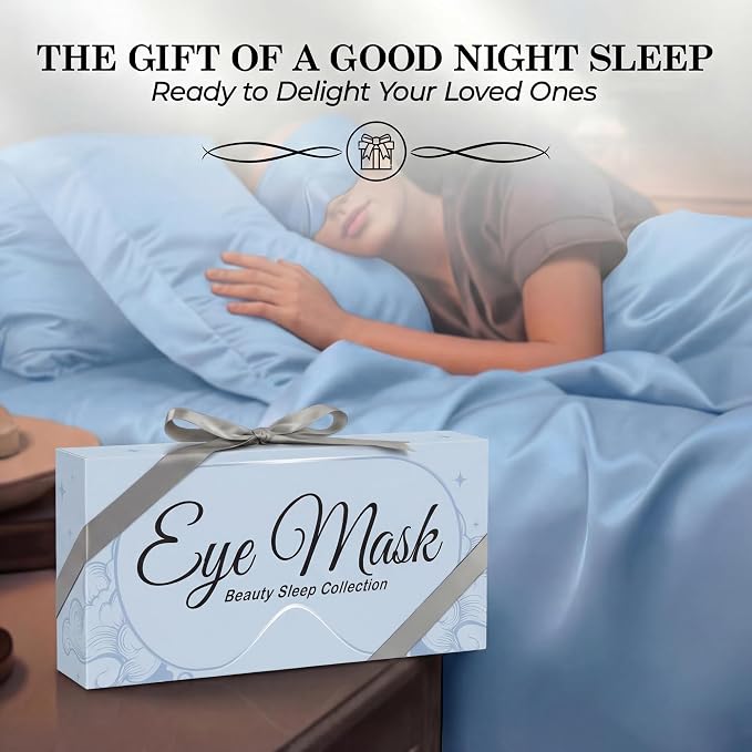 SLEEP SANCTUARY 100% Pure Mulberry Silk Sleep Mask - Image 8