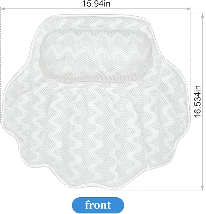 Super Thick Bath Pillow, Soft and Comfortable Bath Pillow, 4D mesh Fabric and 6 - Image 7