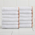 Great Bay Home Clay/White Washcloth Set by GreatBayHome