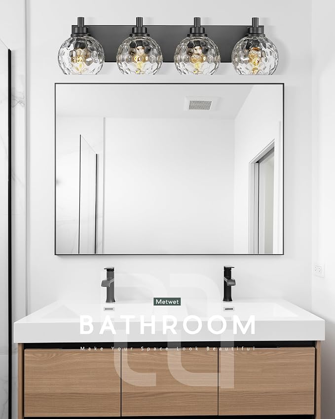 Bathroom Light Fixtures Over Mirror, 4-Light Modern Sconces Wall Lighting - Image 7