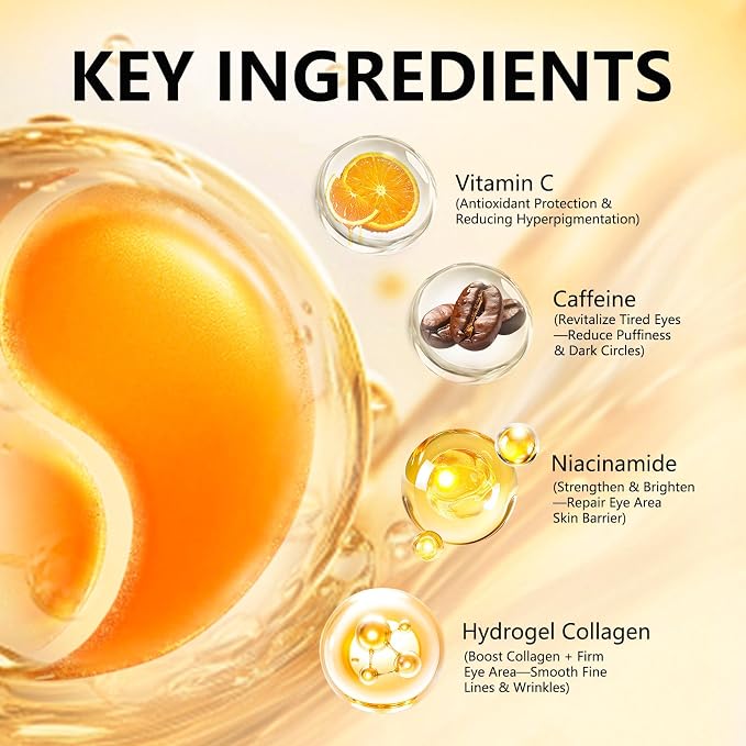 Under Eye Patches with Vitamin C & Caffeine 30 Pairs - Image 3
