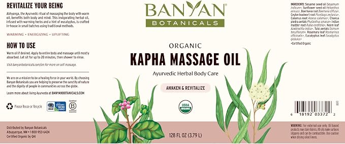 Banyan Botanicals Kapha Massage Oil – Organic Massage Oil - Image 2