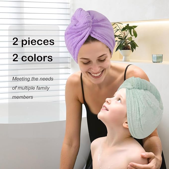 Microfiber Hair Drying Towel Wrap - Image 6