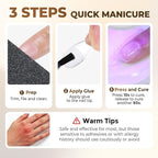 UNA GELLA 9 in 1 Gel Nail Glue for Clear Acrylic Nails Tips 2Pcs 10ml Long - Image 9
