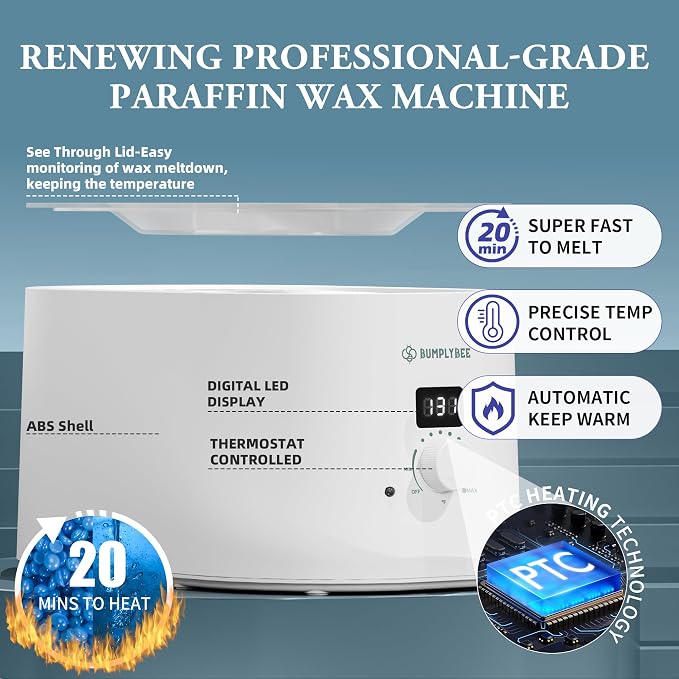 BUMPLYBEE Paraffin Wax Machine for Hand and Feet-3500ml Hand Wax Paraffin - Image 2