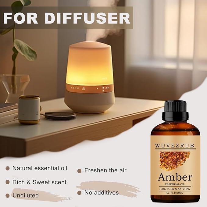 Amber Essential Oils, 120ML Pure and Natural Essential Oil - Image 5