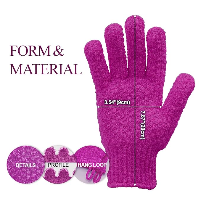 Evridwear Exfoliating Dual Texture Bath Gloves - Image 2
