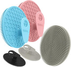 Silicone Body and Face Scrubber Set 5 Pack, BEAUTAIL Shower Bath Scrubber by BEAUTAIL