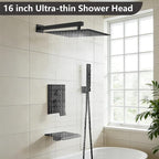 Midanya Shower System with Tub Spout, Bathtub Shower Faucet Set with Square - Image 2