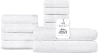 100% Combed Cotton Bathroom Towel Set of 10-2 Bath Towels, 4 Hand Towels by VillaCelestia
