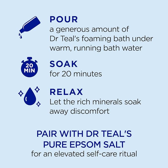 Dr Teal's Foaming Bath with Pure Epsom Salt, Lavender & Eucalyptus, 34 fl oz - Image 4