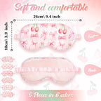 Cuffbow 6 Pack Plush Sleep Mask Set, Cute Plush Eye Masks - Image 2