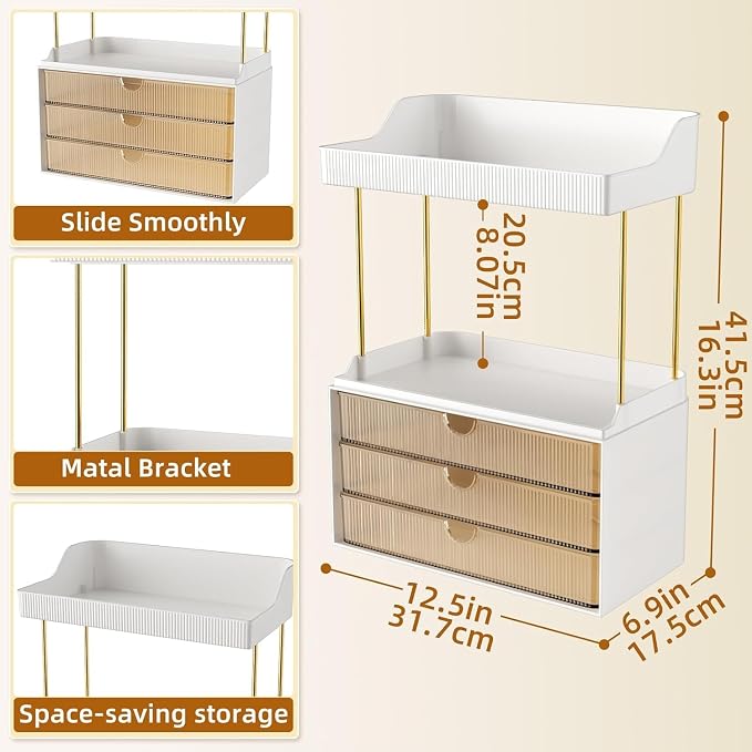 StorBin 3 Large Drawers Makeup Organizer - Image 2