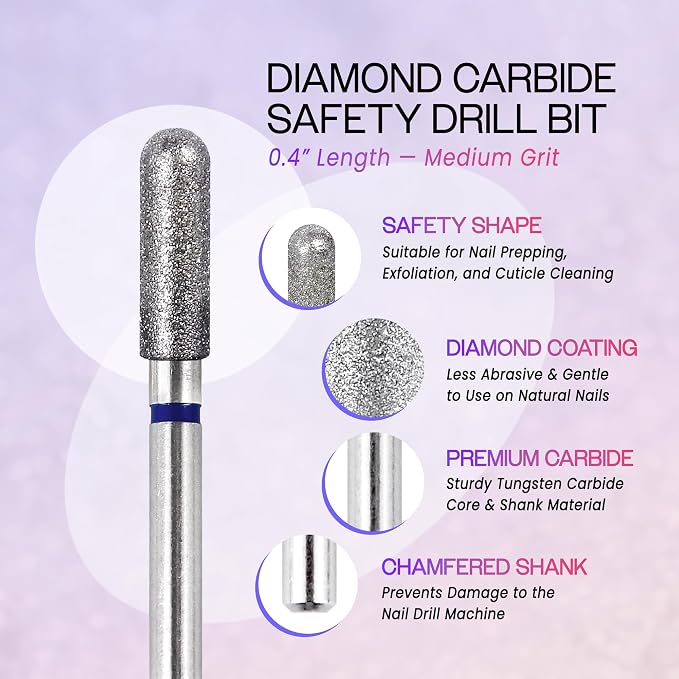 PANA 3/32" Diamond Carbide Safety Bit- Style 08, Medium Grit - Image 3