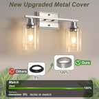 Unicozin 2 Light Bathroom Light Fixtures, Modern Vanity Lights Over Mirror - Image 5