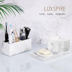 Luxspire Bathroom Vanity Tray, Resin Dresser Jewelry Ring Dish Tank Storage - Image 6